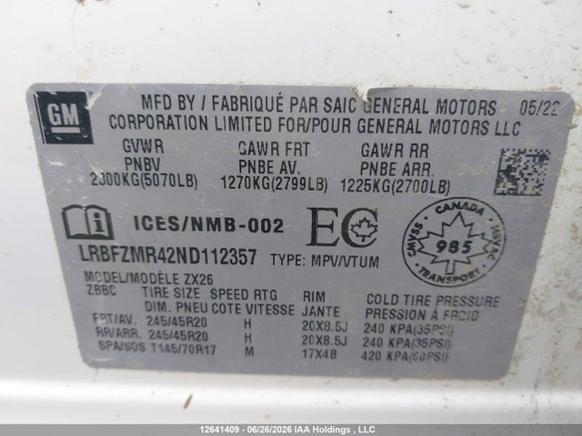 Buick Envision Awd Preferred 2022 LRBFZMR42ND112357 Image 9