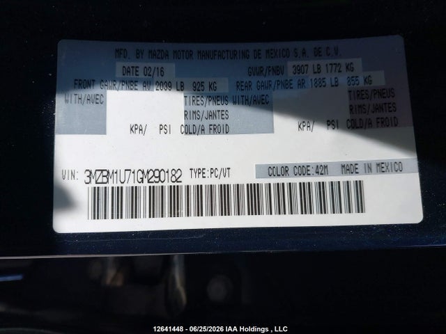 Mazda Mazda3 G/gx 2016 3MZBM1U71GM290182 Image 9