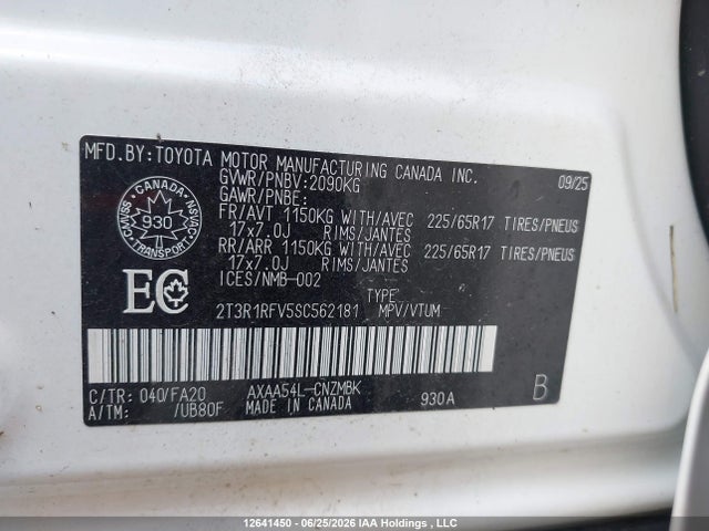 Toyota Rav4 Xle 2025 2T3R1RFV5SC562181 Image 9