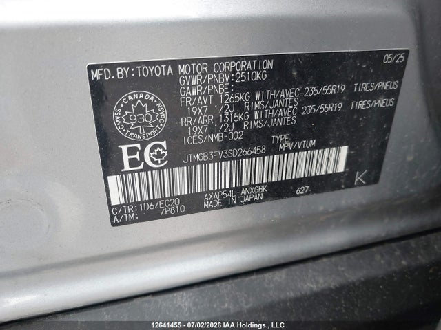 Toyota RAV4 XSE 2025 JTMGB3FV3SD266458 Image 9