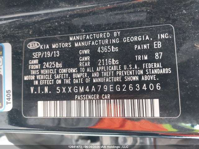KIA Optima 2014 5XXGM4A79EG263406 Image 9