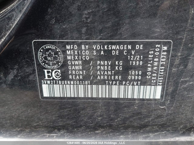 3VW2T7BU8NM001181 Volkswagen JETTA GLI