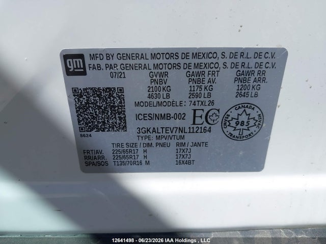 GMC Terrain Sle 2022 3GKALTEV7NL112164 Image 15