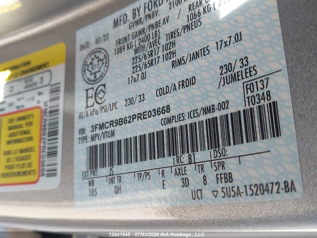 Ford Bronco Sport Big Bend 2023 3FMCR9B62PRE03668 Image 9