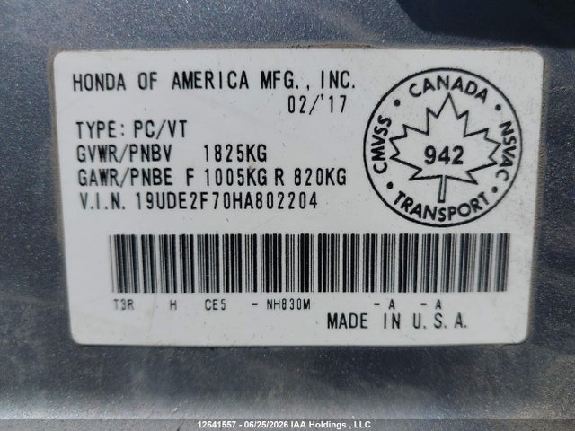Acura Ilx Premium/technology Package 2017 19UDE2F70HA802204 Image 9