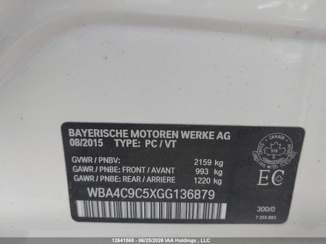 Aukcja sprzedaży 2016 Bmw 428i Gran Coupe Xdrive, vin: WBA4C9C5XGG136879, numer aukcji: 12641568