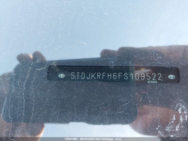12641589 :رقم المزاد ، 5TDJKRFH6FS109522 vin ، 2015 Toyota Highlander Xle مزاد بيع