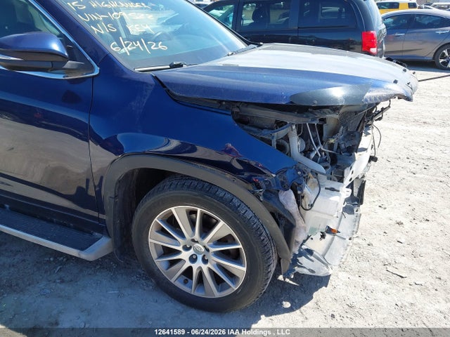 12641589 :رقم المزاد ، 5TDJKRFH6FS109522 vin ، 2015 Toyota Highlander Xle مزاد بيع