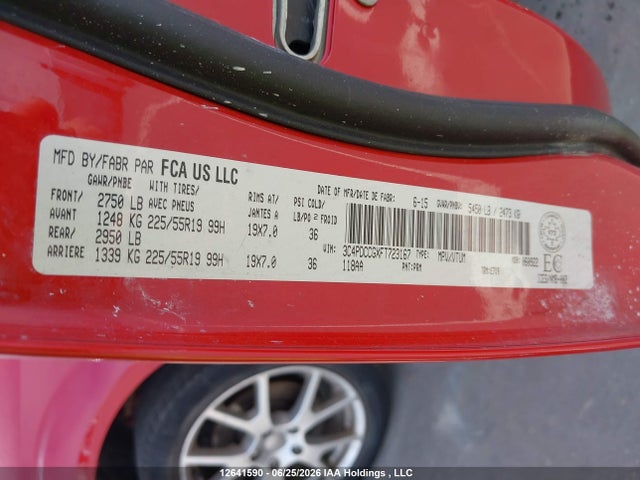 Aukcja sprzedaży 2015 Dodge Journey Sxt, vin: 3C4PDCCGXFT723167, numer aukcji: 12641590