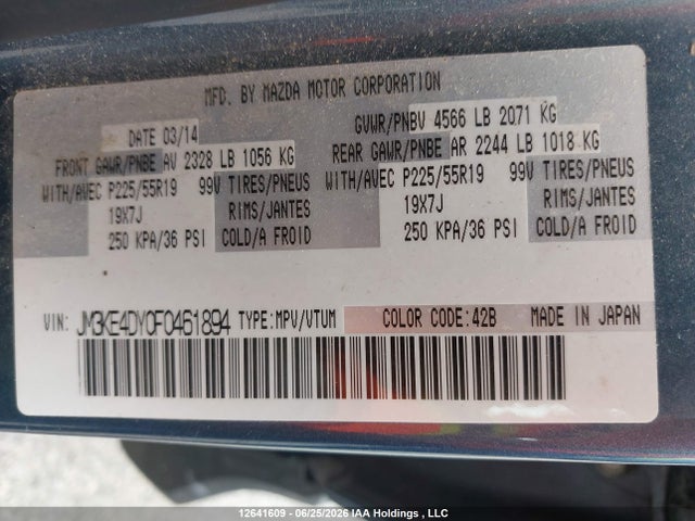 Mazda CX-5 GT 2015 JM3KE4DY0F0461894 Image 9