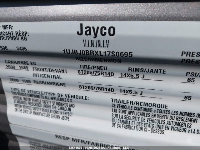 Jayco Jay Flight 2020 1UJBJ0BRXL17S0695 Image 14