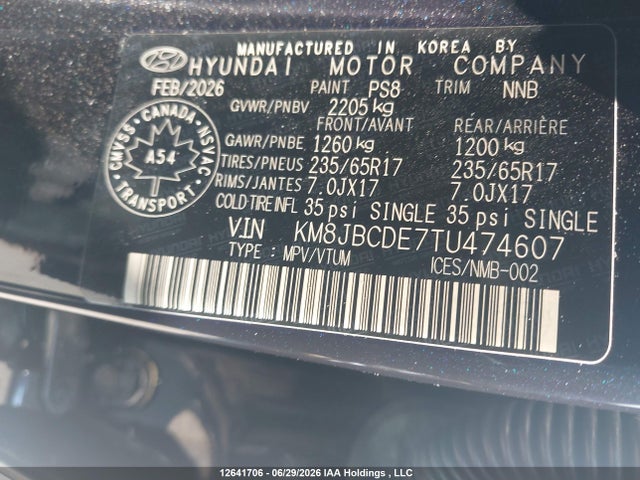 Hyundai TUCSON SEL 2026 KM8JBCDE7TU474607 Image 18