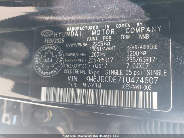 Hyundai TUCSON SEL 2026 KM8JBCDE7TU474607 Image 9