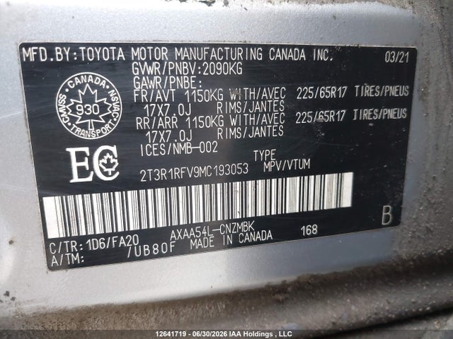 Toyota Rav4 Xle 2021 2T3R1RFV9MC193053 Image 18