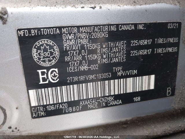Toyota Rav4 Xle 2021 2T3R1RFV9MC193053 Image 9