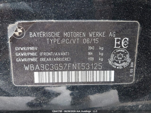 WBA3C3G57FNT53125 BMW 320i Xdrive