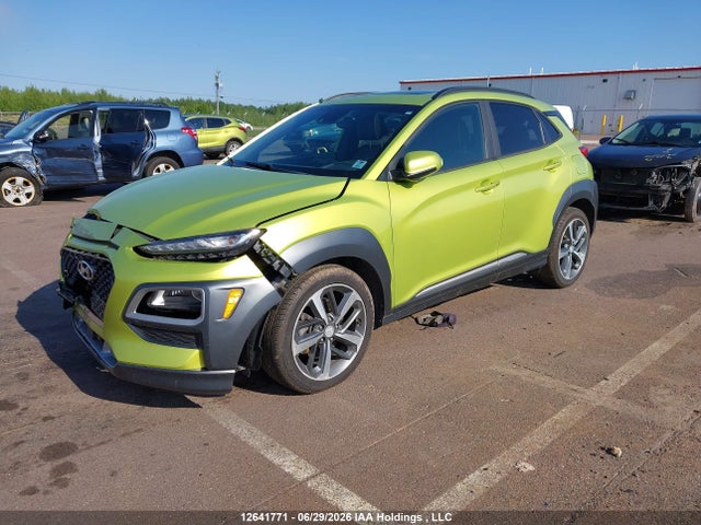 12641771 :رقم المزاد ، KM8K5CA5XLU420427 vin ، 2020 Hyundai Kona Ultimate Awd With Lime Colour Pack مزاد بيع
