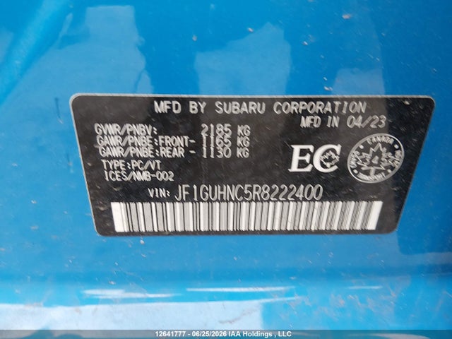 Subaru Impreza Limited 2024 JF1GUHNC5R8222400 Image 9