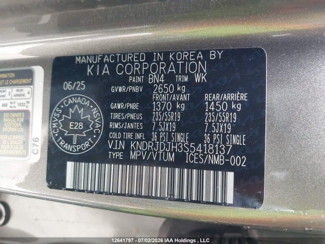 KIA Sorento Phev Ex 2025 KNDRJDJH3S5418137 Image 9