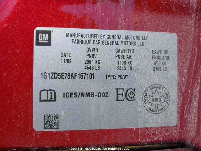 Продажа на аукционе авто 2010 Chevrolet Malibu Lt Platinum Edition, vin: 1G1ZD5E78AF167101, номер лота: 12641815