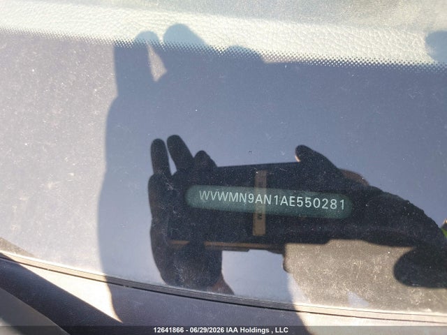 12641866 :رقم المزاد ، WVWMN9AN1AE550281 vin ، 2010 Volkswagen Passat Cc مزاد بيع