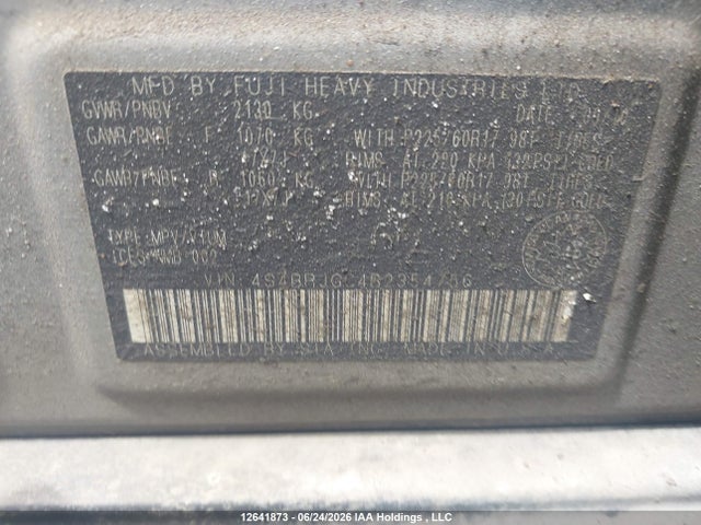 12641873 :رقم المزاد ، 4S4BRJGC4B2354756 vin ، 2011 Subaru Legacy Outback مزاد بيع