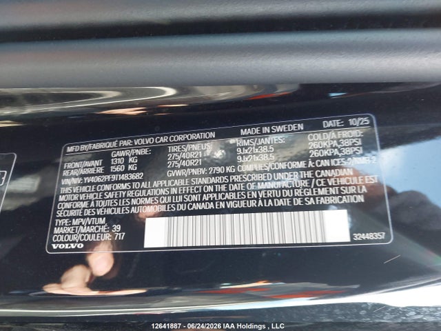 YV4062PF9T1483682 Volvo Xc90 Mild Hybrid Ultra