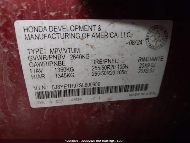 5J8YE1H97SL800889 Acura Mdx A-spec Advance