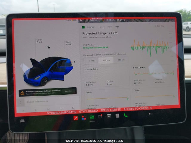 Auction sale of the 2021 Tesla Model 3 Standard Range/standard Range Plus, vin: 5YJ3E1EA2MF094119, lot number: 12641910