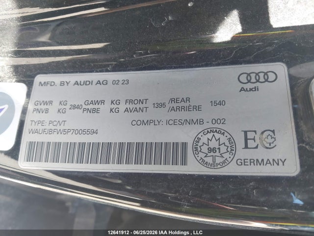 Aukcja sprzedaży 2023 Audi E-tron Gt, vin: WAUFJBFW5P7005594, numer aukcji: 12641912