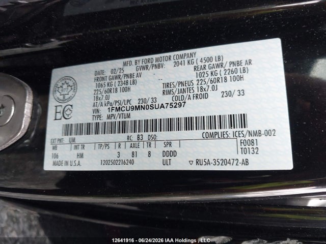 Ford Escape St-line 2025 1FMCU9MN0SUA75297 Image 9
