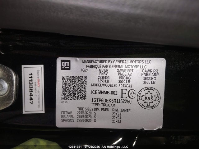 1GTP6DEK5R1152250 GMC Canyon At4
