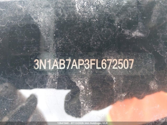 12641940 :رقم المزاد ، 3N1AB7AP3FL672507 vin ، 2015 Nissan Sentra S/sv/sr/sl مزاد بيع