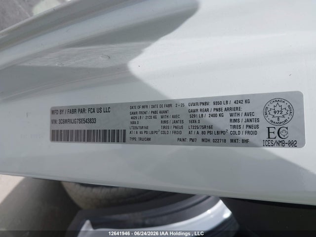 RAM Promaster 3500 3500 High 2025 3C6MRVJG7SE543833 Image 9