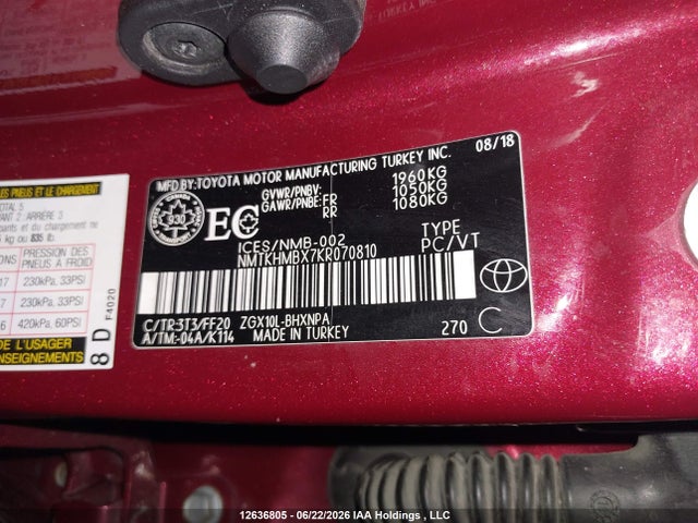Toyota C-HR 2019 NMTKHMBX7KR070810 Image 9