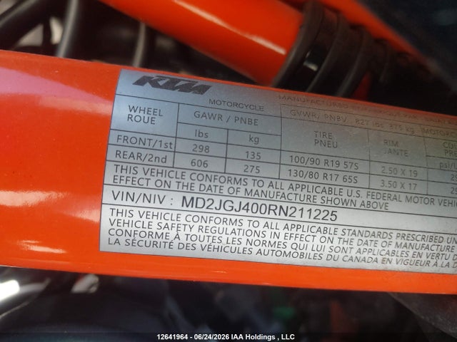 KTM 390 Adventure 2024 MD2JGJ400RN211225 Image 10