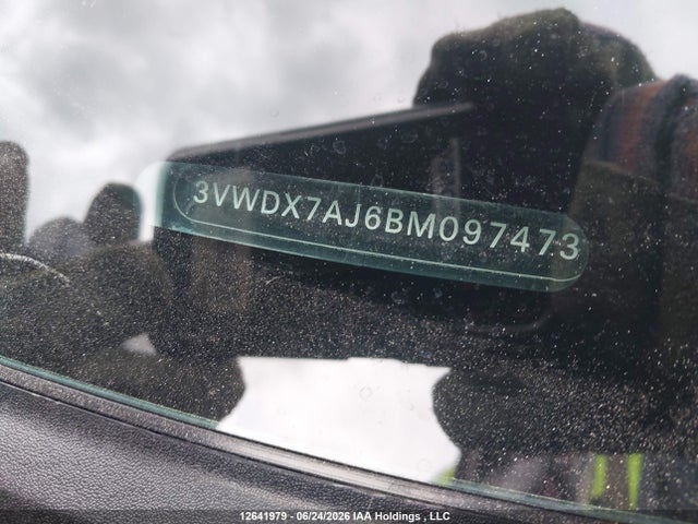 12641979 :رقم المزاد ، 3VWDX7AJ6BM097473 vin ، 2011 Volkswagen Jetta Se مزاد بيع