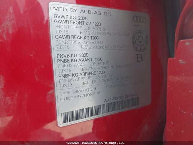 WA1FECF33L1058742 Audi Q3 45 Technik