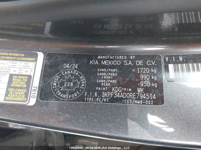 KIA Forte 2024 3KPF34AD0RE794514 Image 9