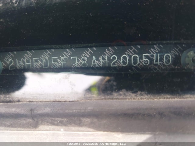 12642045 :رقم المزاد ، 2HHFD5F78AH200540 vin ، 2010 Acura Csx Technology مزاد بيع