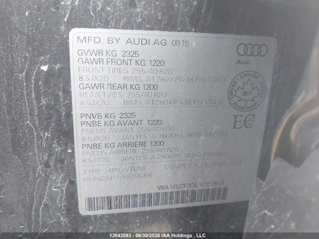 WA1FECF33L1023618 Audi Q3 Prestige S-line