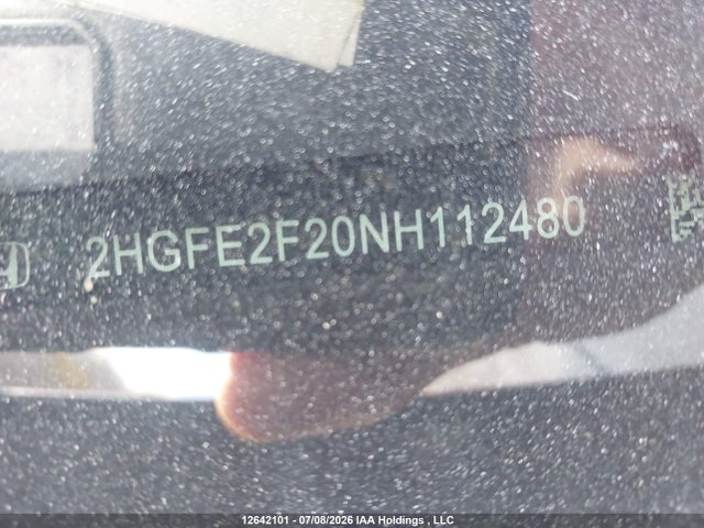 Honda Civic Lx 2022 2HGFE2F20NH112480 Image 9