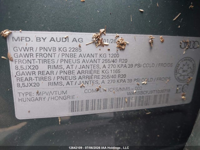 Audi Q3 Technik 2026 WA1BBCFJ9T1036718 Image 9