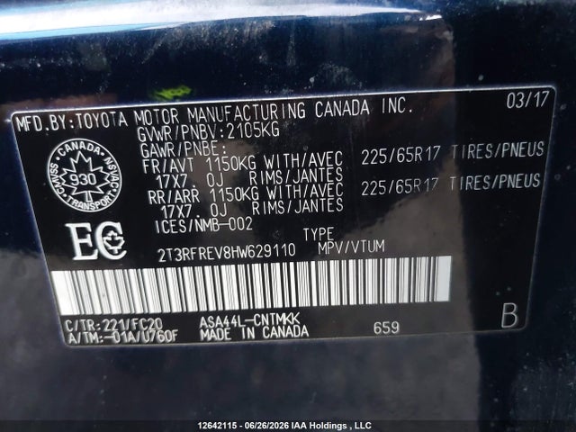 Toyota Rav4 Xle 2017 2T3RFREV8HW629110 Image 18