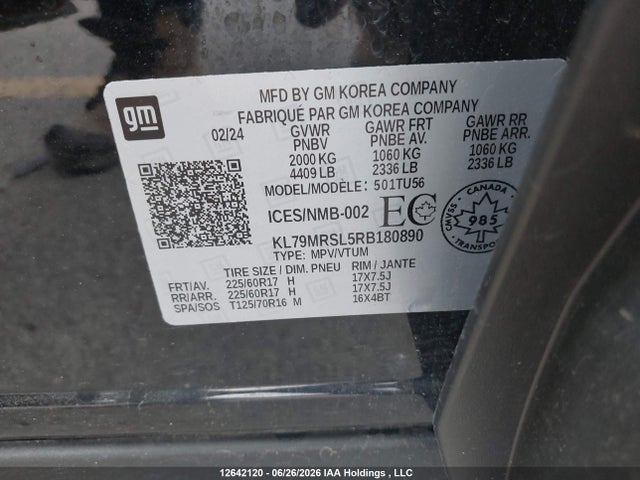 Chevrolet Trailblazer Lt 2024 KL79MRSL5RB180890 Image 9
