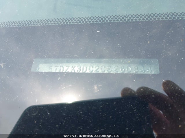 2012 Toyota Sienna V6 7 Passenger მანქანა იყიდება აუქციონზე, vin: 5TDZK3DC2CS260344, აუქციონის ნომერი: 12610773