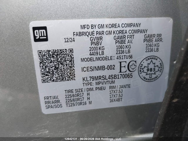 Chevrolet Trailblazer Lt 2025 KL79MRSL4SB170065 Image 9