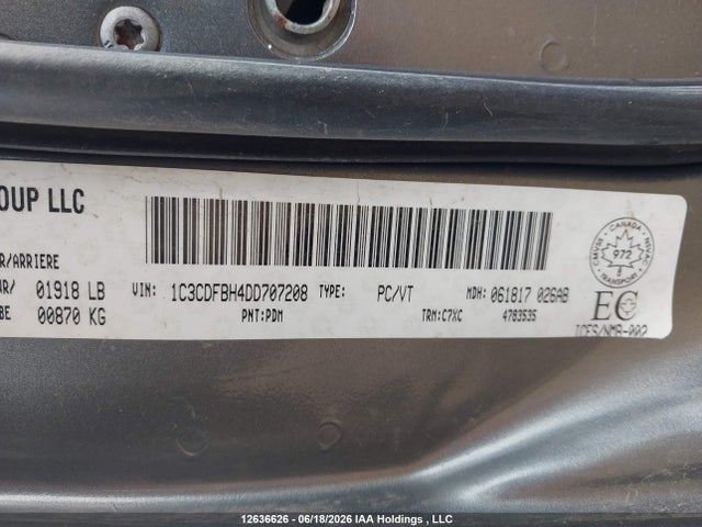 Продаж на аукціоні авто 2013 Dodge Dart Sxt/rallye, vin: 1C3CDFBH4DD707208, номер лоту: 12636626