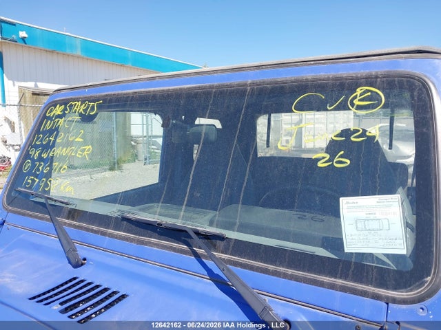 12642162 :رقم المزاد ، 1J4FY29P5WP736716 vin ، 1998 Jeep Wrangler / Tj Se مزاد بيع