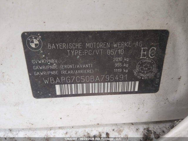 Aukcja sprzedaży 2011 Bmw 323 I, vin: WBAPG7C50BA795491, numer aukcji: 12642207